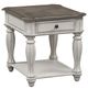 Liberty Furniture Magnolia Manor 3-Piece Weathered Brown Table with Antique White Base Sets-2