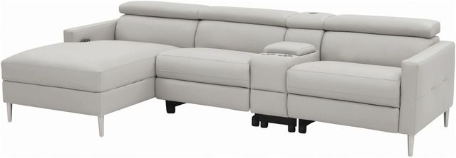 Coaster® Beryl Light Grey 4-Piece Power Sectional-0