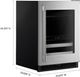KitchenAid® 24" 4.9 Cu. Ft. Black/Stainless Steel Beverage Center -2