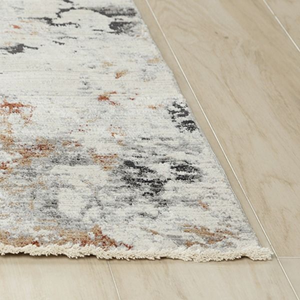 Rizzy Home Stratford Neutral/Gray/Red 5'x8' Rectangular Rug-1