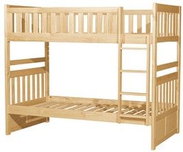 Mazin Furniture Bartly Natural Twin/Twin Youth Bunk Bed-1