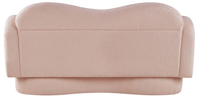 Meridian Furniture Bloom Pink Teddy Fabric Loveseat-3