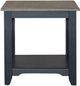 Liberty Furniture Summerville Gray Square End Table with Navy Base-1