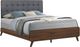 Monarch Specialties Inc. Grey/Walnut Queen Panel Bed-0