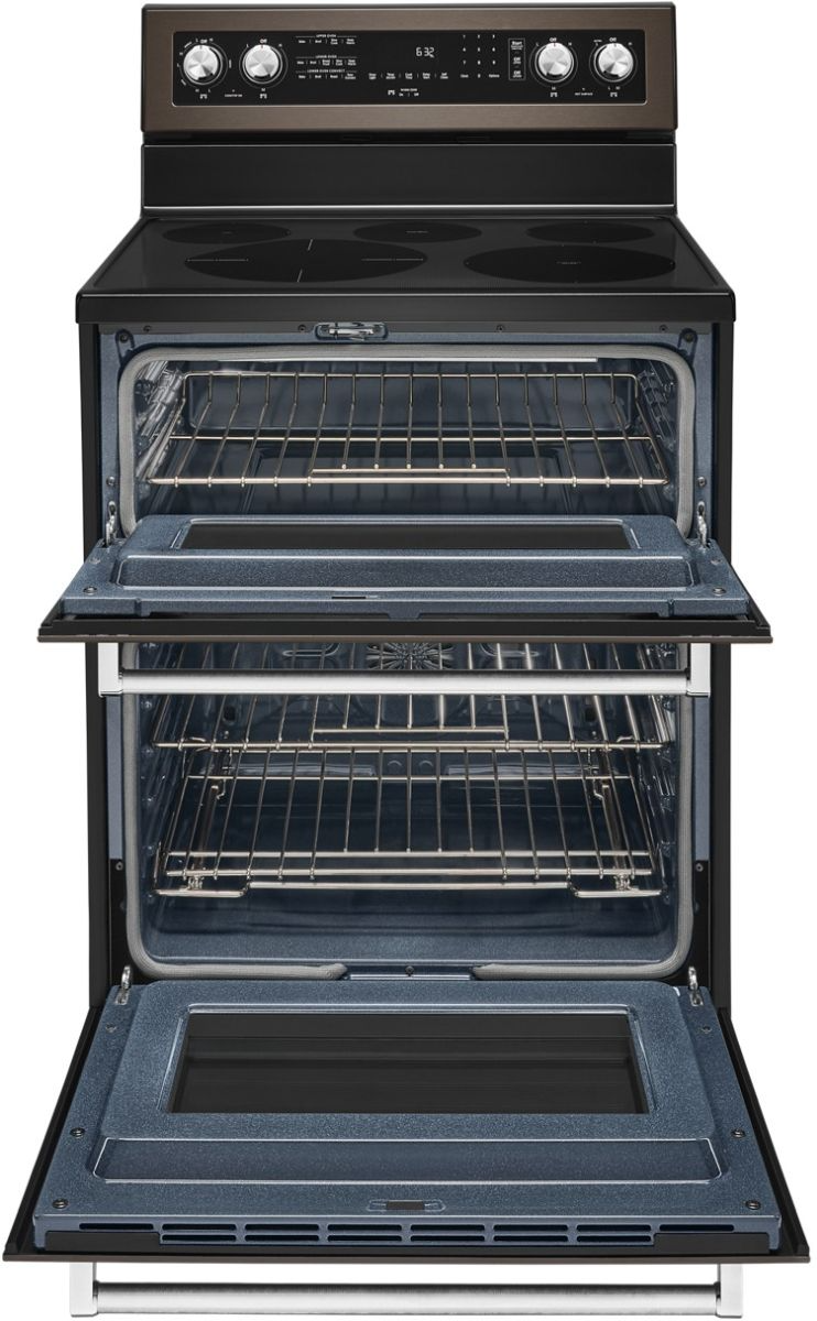 KitchenAid 30" PrintShield Black Stainless Steel Freestanding Electric Range - Thumbnail 3