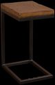 Horizon Home® Aspen Brown C-Table with Black Metal Base-0
