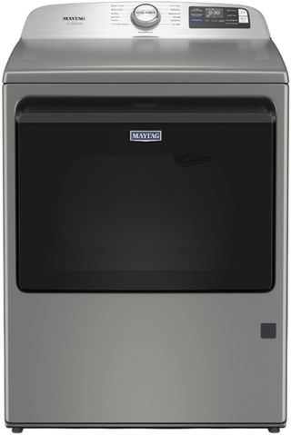 Maytag® 7.4 Cu. Ft. Classic Silver Smart Front Load Gas Dryer with Pet Pro Option