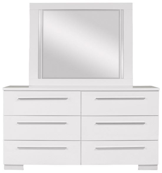New Classic® Home Furnishings Sapphire 4-Piece White King Panel Bedroom Set-3