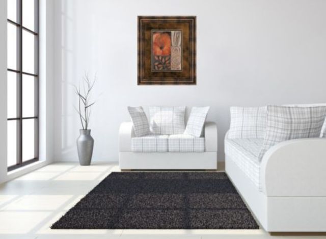 Classy Art Orange Burst I By Rosie Abraham Framed Print Wall Art-2