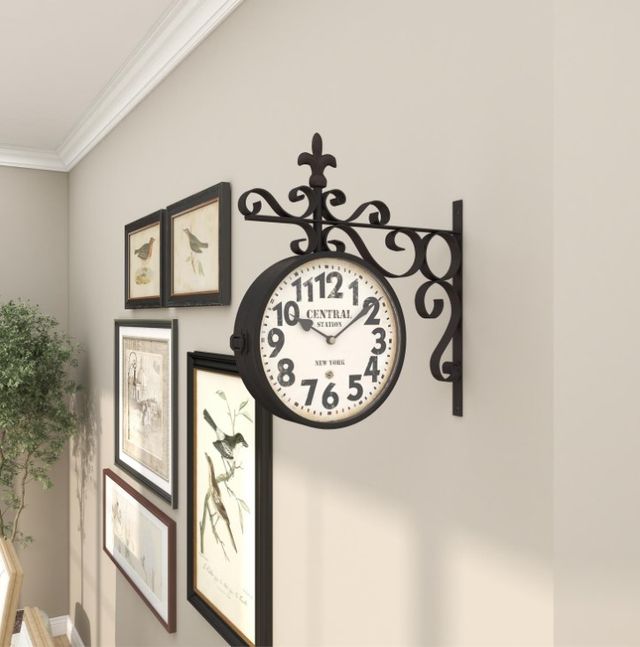 Deco Marche Black Scroll Designs Wall Clock-3