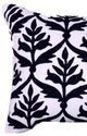 A & B Home Black/White Embroidered Throw Pillow-1