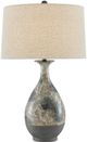 Currey & Company Frangipani Blue/Brown/Natural Table Lamp-0