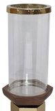 A & B Home Ares Clear/Gold 20" Candle Holder-1