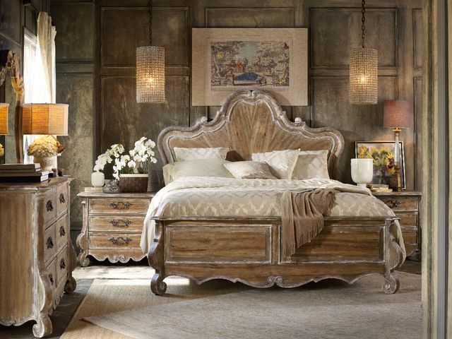Hooker® Furniture Chatelet Caramel Froth California King Panel Bed-1