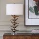 Uttermost® Sing Song Antiqued Golden Bronze Table Lamp-3