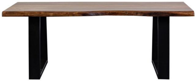 Porter International Designs Manzanita Harvest Coffee Table with Black Metal Base -1