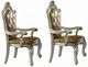 ACME Furniture Picardy 2-Piece Antique Pearl/Butterscotch Arm Chair Set-0