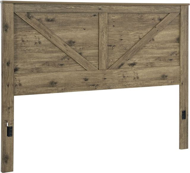 Signature Design by Ashley® Shurlee 5-Piece Light Brown King Crossbuck Panel Headboard Bedroom Set-1