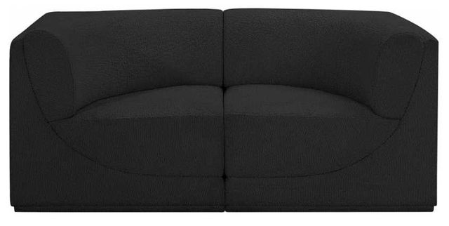 Meridian Furniture Ollie 2-Piece Black Modular Sofa-1