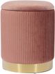 TOV Furniture Zoe Blush Velvet Storage Ottoman-0