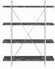 Coaster® Grimma Rustic Grey Herringbone 4-Shelf Bookcase-3