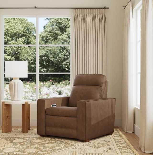 Flexsteel® Dutch Cortado Brown Power Recliner with Power Headrest and Lumbar-1