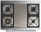 Ilve® Majestic III 36" Burgundy Pro Style Dual Fuel Natural Gas Range with 6 Black Brass Burners and Chrome Trim-3