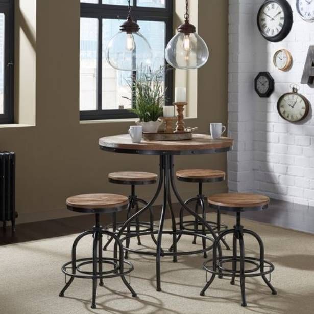Liberty Furniture Vintage Dining Distressed Black 24" Adjustable Stool-4