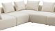 TOV Furniture Hangover 5-Piece Cream Performance Linen L-Shape Modular Sectional-3
