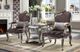ACME Furniture Picardy Antique Platinum/Brown Chair with Right Facing Leaf -2
