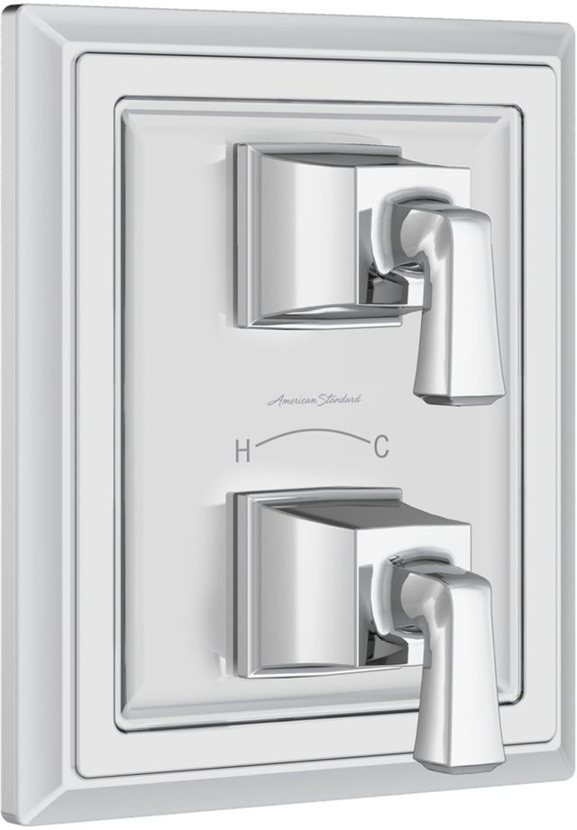 American Standard Town Square® S Polished Chrome Two-Handle Thermostat Shower Valve Trim Kit-0
