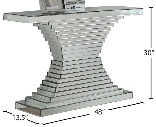 Meridian Furniture Nexus Mirrored Console Table-1