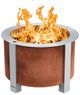 Breeo® X Series 22" Corten Steel Metal Outdoor Round Wood Fire Pit -0