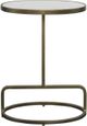 Uttermost® Jessenia White Accent Table with Antiqued Brushed Gold Base-3
