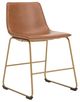 Signature Design by Ashley® Ciabori Brown/Gold Upholstered Dining Side Chair-0
