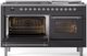 Ilve® Nostalgie II Series 60" Graphite Matte Pro Style Dual Fuel Range-2