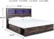Signature Design by Ashley® Drystan Brown Rustic King Bookcase Bed with 4-Drawer Storage-2