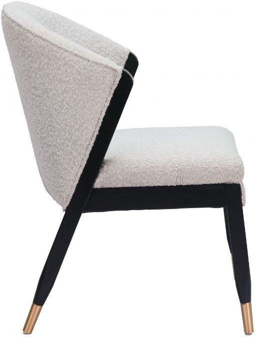 Zuo® Modern Pula Black/Gold/Misty Gray Dining Side Chair-2