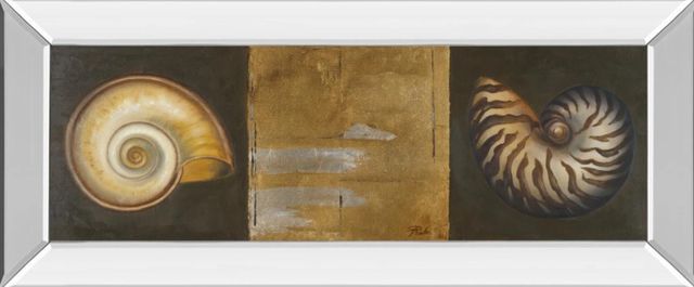 Classy Art Seashells I by Patricia Pinto Mirror Framed Wall Art-0