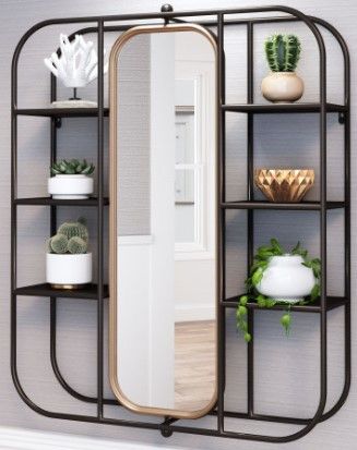Zuo® Modern Alice Gray Mirror Shelf-2