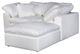 Moe's Home Collection Terra Condo Nook 3-Piece Cream White L-Shaped Modular Sectional and Ottoman-2
