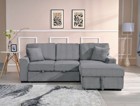 Milton Greens Stars 2-Piece Dark Gray Right Hand Facing Sectional with Pull-Out Bed-2
