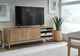 Modus Furniture One Bisque/Brushed Stainless Steel 74" TV Console-1