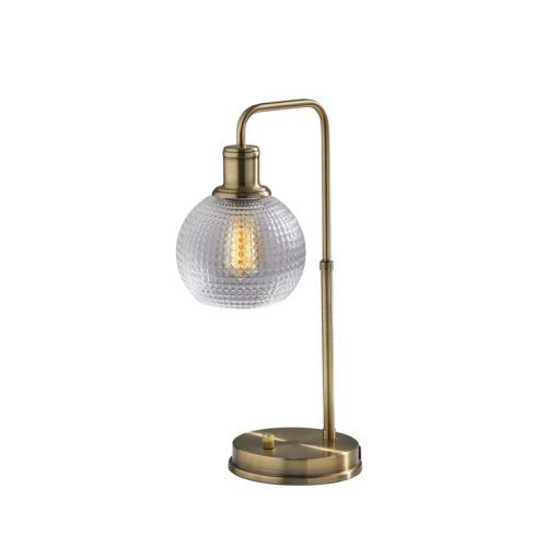 Adesso® Barnett Antique BrassGlobe Table Lamp-0