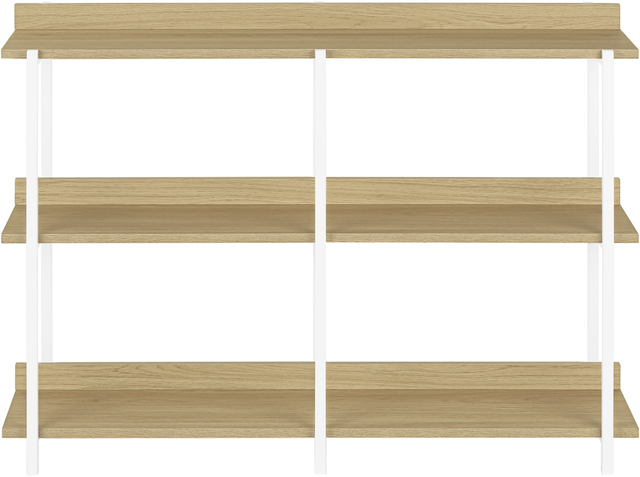 Monarch Specialties Inc. 48"L Natural Console Table with White Metal Frame -1