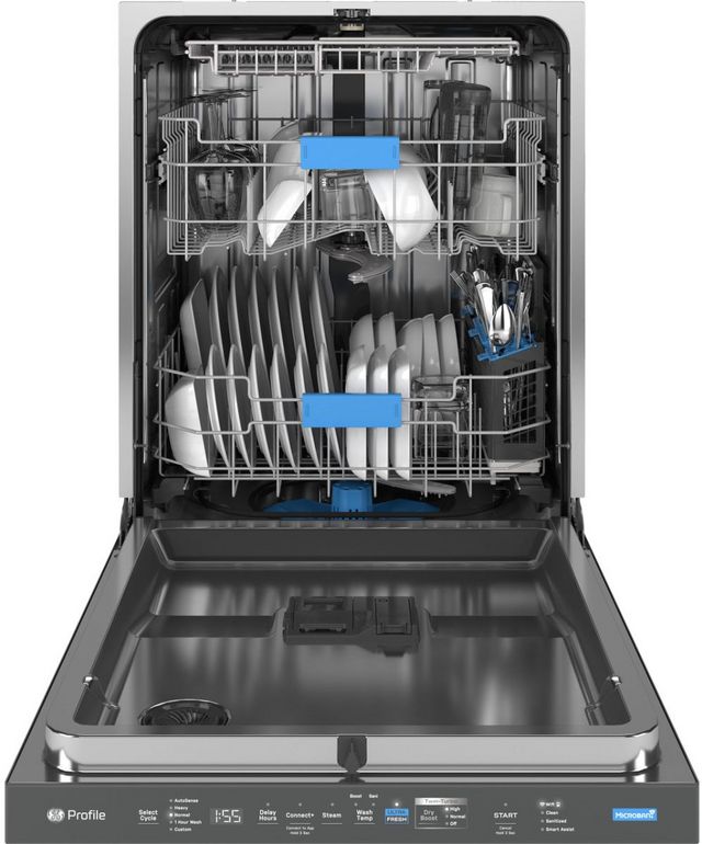 GE Profile™ 24" Fingerprint Resistant Black Stainless Steel Top Control Built In Dishwasher-2