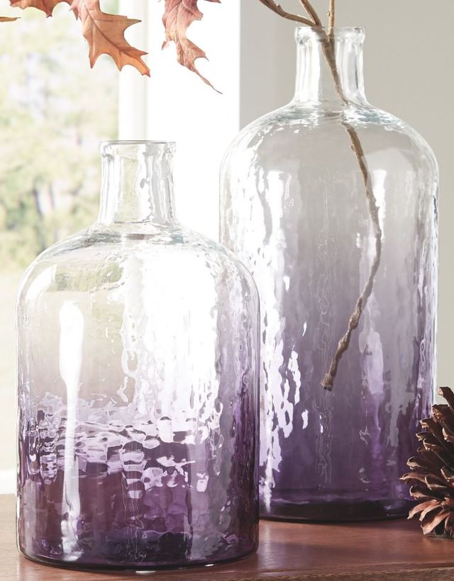 Signature Design by Ashley® Maleah 2-Piece Purple Vases-1