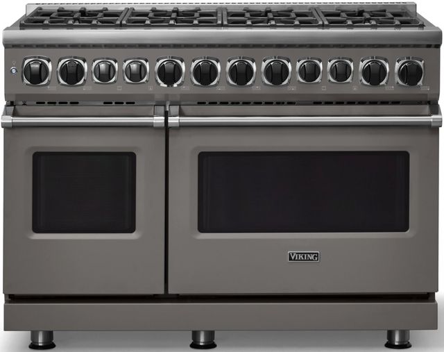 Viking® 7 Series 48" Damascus Gray Pro Style Dual Fuel Range-0