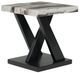 Signature Design by Ashley® Cendill 3-Piece Dark Brown/White Occasional Table with Black Base Set-3