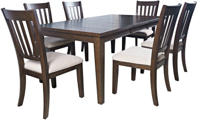 Jofran Inc. Brentwood 7-Piece Arbor Oak Extension Dining Table Set-0